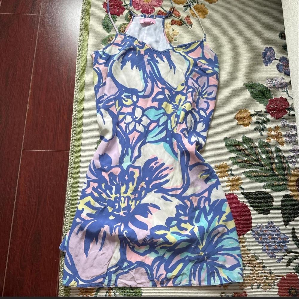 Lilly Pulitzer Blue and Pink Floral Dress